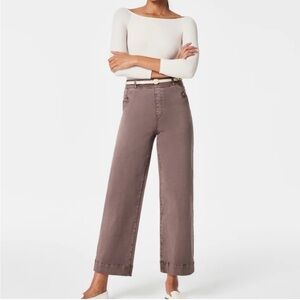 Spanx Cedar Stretch Twill Cropped Wide Leg Pant (XSP)